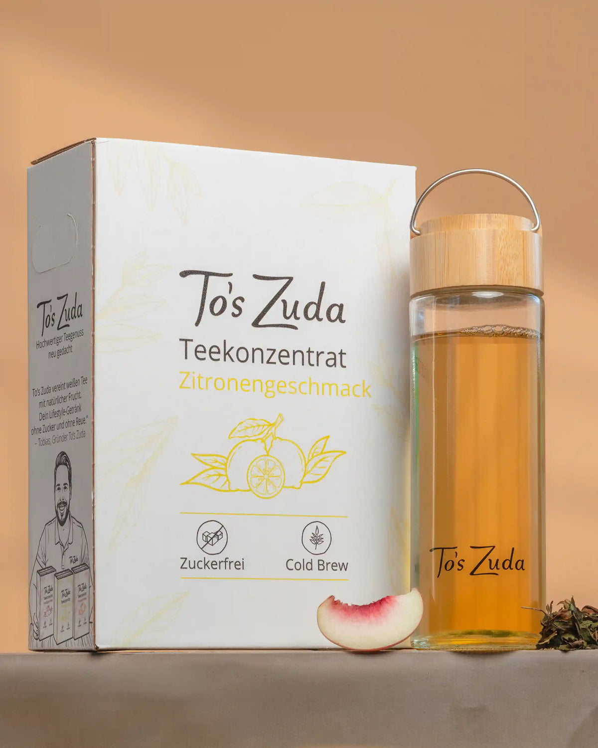 Starterset - To's Zuda Teekonzentrat Zitronengeschmack 1,5l + Trinkflasche